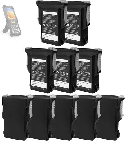 10 عبوات لاستبدال بطارية الماسح الضوئي Zebra MC93: لـ Zebra MC93 MC9300 MC930 MC93P MC930B MC930P MC93N0-G MC93N0 BT-000370 BT-000371 BTRY-MC93-STN-01 بطارية قابلة لإعادة الشحن ماسح الباركود 6700 مللي أمبير في الساعة in Kuwait