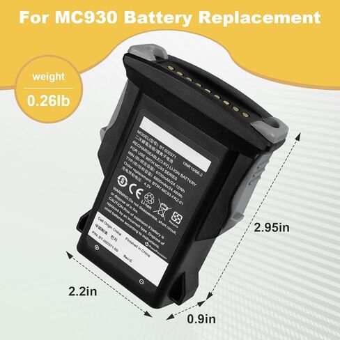 10 عبوات لاستبدال بطارية الماسح الضوئي Zebra MC93: لـ Zebra MC93 MC9300 MC930 MC93P MC930B MC930P MC93N0-G MC93N0 BT-000370 BT-000371 BTRY-MC93-STN-01 بطارية قابلة لإعادة الشحن ماسح الباركود 6700 مللي أمبير في الساعة in Kuwait