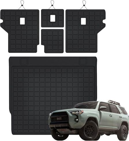 Floor Mats for 2025 2026 Ford Expedition 7 Seats 2nd Row Bucket Seats (Not for Max) & Trunk Mat & Backrest Mat,TPE All Weather Protection 2nd & 3rd Row Backrest Mats Full Set Accessories in Saudi Arabia