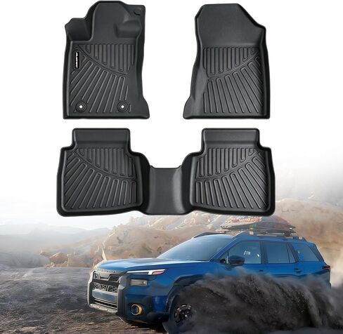 سجادات أرضية لسيارة Ford Expedition 2025 2026 ذات 7 مقاعد في الصف الثاني (ليست للحد الأقصى) وحصيرة صندوق السيارة ومسند الظهر، TPE للحماية من جميع الأحوال الجوية للصف الثاني والثالث مجموعة كاملة من الملحقات in Kuwait