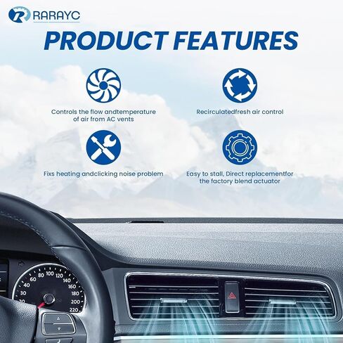 قطعتان من مشغل باب مزيج سخان HVAC، متوافق مع Ford Mustang 2005-2009، محرك إزالة الصقيع أو الوضع الرئيسي الأيسر أو الأيمن، استبدال # 6R3Z19E616A، 4R3Z19E616BA، 604-233 in Kuwait