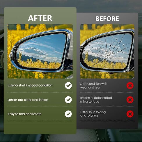 Right Outside Mirror Glass Compatible With Honda Fit Replaces 76203TK6305 76203TK6A01 09 10 11 12 13 14 2009 2010 2011 2012 2013 2014 in Kuwait