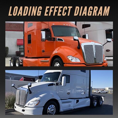 زوج من مرآة غطاء المحرك لـ Kenworth T680 Peterbilt 579 Peterbilt 587 مرآة بديلة للسائق الأيسر والجانب الأيمن للركاب (زوج) in Kuwait