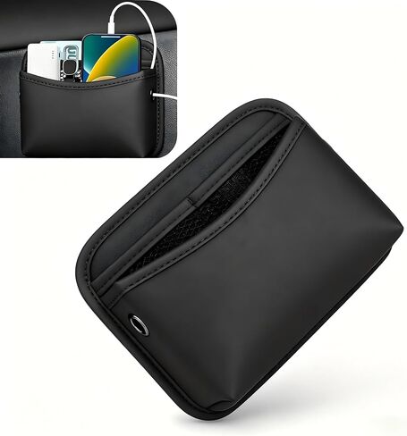Car Organizer, Car Door Trash Can, Multi-pocket Organizer for Cards Mobile Phones Sunglasses, Portable Multi-position Installation Parts (Black) in Saudi Arabia