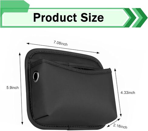 Car Organizer, Car Door Trash Can, Multi-pocket Organizer for Cards Mobile Phones Sunglasses, Portable Multi-position Installation Parts (Black) in Saudi Arabia