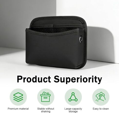 Car Organizer, Car Door Trash Can, Multi-pocket Organizer for Cards Mobile Phones Sunglasses, Portable Multi-position Installation Parts (Black) in Saudi Arabia