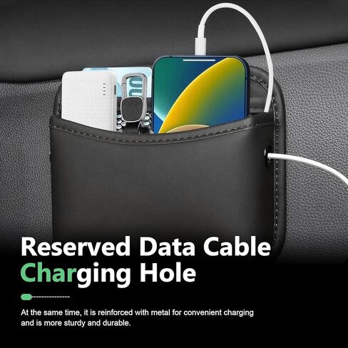 Car Organizer, Car Door Trash Can, Multi-pocket Organizer for Cards Mobile Phones Sunglasses, Portable Multi-position Installation Parts (Black) in Saudi Arabia