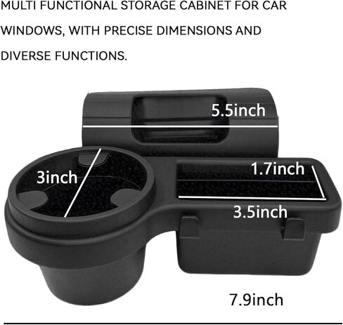 Car Door Storage Organizer with Cup Holder，Multifunctional Car Window Cup Holder Organizer Tray Side Hanging Rack，Backseat Storage Rack Box Hook for Hold Bottle Cell Phone Coin Key Charging Port in Saudi Arabia