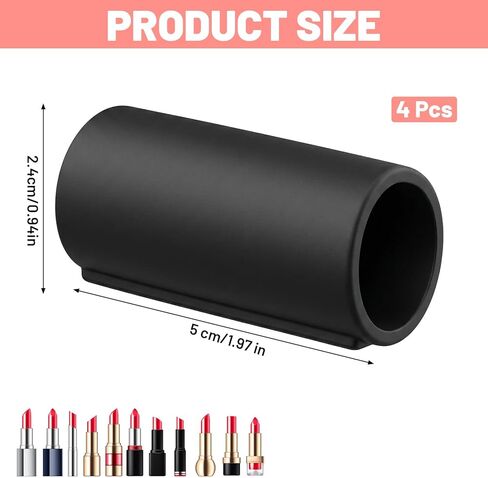 4 PCS Upright Lip Balm Holder for Car Lip Balm Holder No Melt, Car Accessories for Women Interior, Universal for SUV, Sedan, Truck (Black) in Saudi Arabia