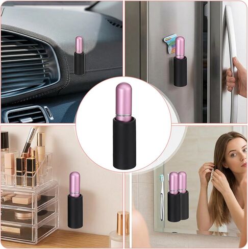 4 PCS Upright Lip Balm Holder for Car Lip Balm Holder No Melt, Car Accessories for Women Interior, Universal for SUV, Sedan, Truck (Black) in Saudi Arabia