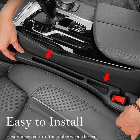 Car Seat Gap Filler, 2-Pack Universal Seat Gap Filler Organizer,Seat Side Gap Seam Filler Organizer Between Seat and Centre Console, No Drop Seat Guard for Phones,Keys & Cards, Fits Cars, SUVs, Trucks in Saudi Arabia