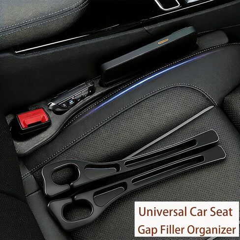 Car Seat Gap Filler, 2-Pack Universal Seat Gap Filler Organizer,Seat Side Gap Seam Filler Organizer Between Seat and Centre Console, No Drop Seat Guard for Phones,Keys & Cards, Fits Cars, SUVs, Trucks in Saudi Arabia