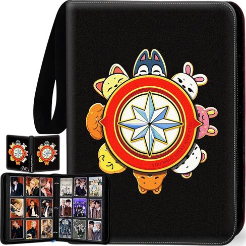 Stray Photocards Binder 1008 Pockets, Stray Fans Gifts & SKZOO Merch Collectors, 9-Pocket Portable Waterproof Display Kpop Photo Cards Collector Ablum Holder Book with 56 Removable Sleeves-SKZOO in Saudi Arabia