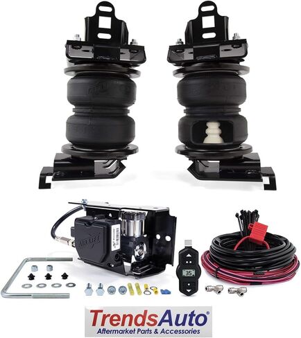 TrendsAuto Air Lift LoadLifter 5000 Ultimate Air Spring Kit & WirelessOne نظام ضاغط الهواء من الجيل الثاني مع EZ Mount يناسب 2019 2026 Ram 1500 4WD | التحكم في مسار واحد | يشتمل على ملصق TrendsAuto in Kuwait