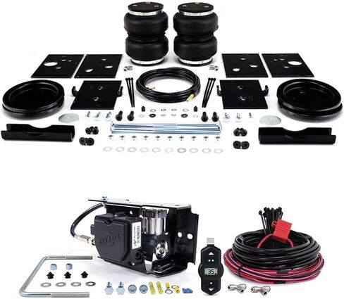 TrendsAuto Air Lift LoadLifter 5000 Ultimate Air Spring Kit & WirelessOne نظام ضاغط الهواء من الجيل الثاني مع EZ Mount يناسب 2019 2026 Ram 1500 4WD | التحكم في مسار واحد | يشتمل على ملصق TrendsAuto in Kuwait