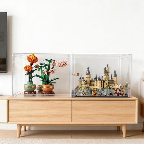 حافظة عرض BRIKSMAX مكونة من قطعتين من أجل Lego 76419 10369 10368 قلعة وأراضي هوجورتس، عرض مقاوم للغبار مع زوايا واقية (14.17 بوصة × 10.62 بوصة × 10.62 بوصة) in Kuwait