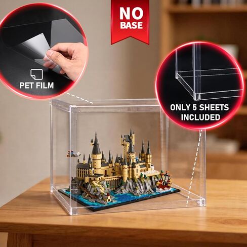 حافظة عرض BRIKSMAX مكونة من قطعتين من أجل Lego 76419 10369 10368 قلعة وأراضي هوجورتس، عرض مقاوم للغبار مع زوايا واقية (14.17 بوصة × 10.62 بوصة × 10.62 بوصة) in Kuwait