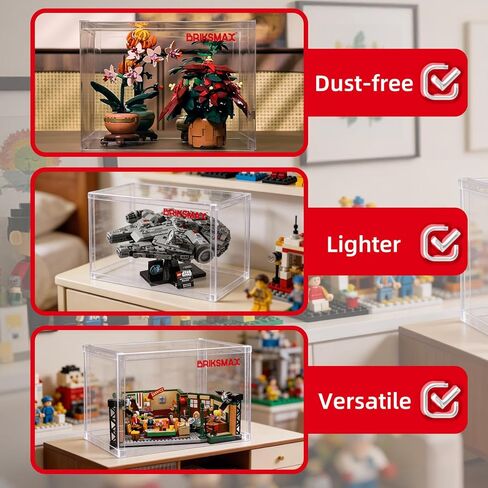 حافظة عرض BRIKSMAX مكونة من قطعتين من أجل Lego 76419 10369 10368 قلعة وأراضي هوجورتس، عرض مقاوم للغبار مع زوايا واقية (14.17 بوصة × 10.62 بوصة × 10.62 بوصة) in Kuwait