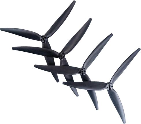 1207 12 Inch Reinforced Glass Fiber Nylon Propellers, 3 Blades, for Cinelifter FPV or Macroquad Drones, 4 pcs, 2CCW 2CW, Black in Saudi Arabia
