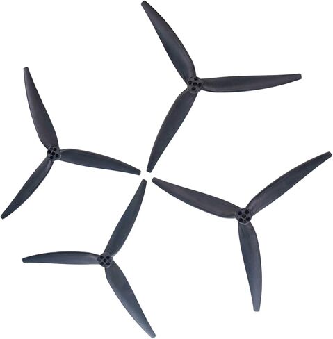 1207 12 Inch Reinforced Glass Fiber Nylon Propellers, 3 Blades, for Cinelifter FPV or Macroquad Drones, 4 pcs, 2CCW 2CW, Black in Saudi Arabia