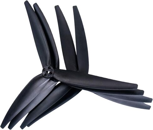 1207 12 Inch Reinforced Glass Fiber Nylon Propellers, 3 Blades, for Cinelifter FPV or Macroquad Drones, 4 pcs, 2CCW 2CW, Black in Saudi Arabia