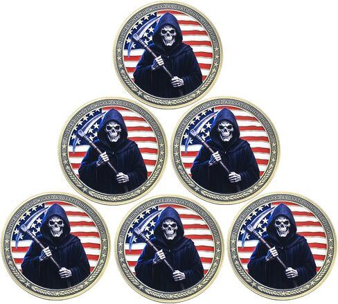Death Reaper Law Enforcement Challenge Coin Police Service Coin Collectible Gift (Single Coin) in Saudi Arabia