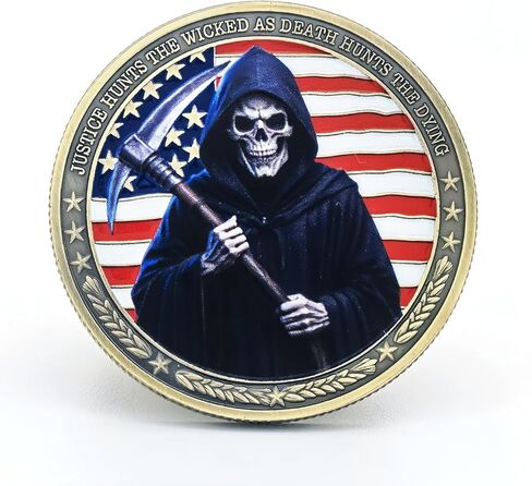 Death Reaper Law Enforcement Challenge Coin Police Service Coin Collectible Gift (Single Coin) in Saudi Arabia