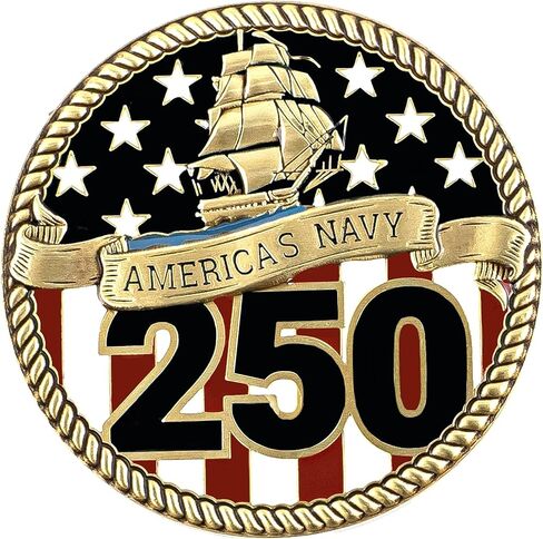 America's Navy 250th Challenge Coin in Kuwait