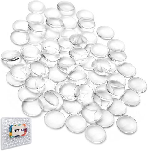 16 Pack 2 Inch/50mm Crystal Clear Glass Dome Cabochons - Round Flat Back for Jewelry Making, Craft Supplies,Cameo Pendants Photo in Saudi Arabia