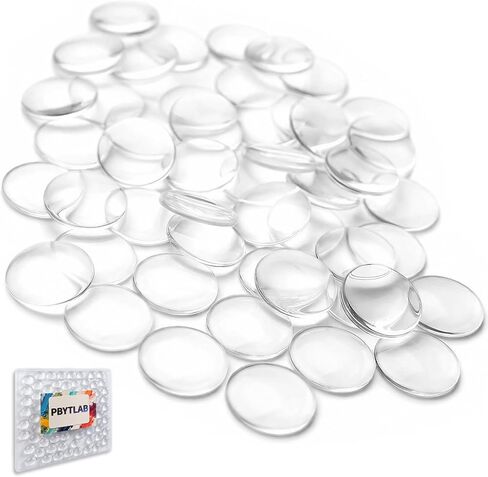 16 Pack 2 Inch/50mm Crystal Clear Glass Dome Cabochons - Round Flat Back for Jewelry Making, Craft Supplies,Cameo Pendants Photo in Saudi Arabia