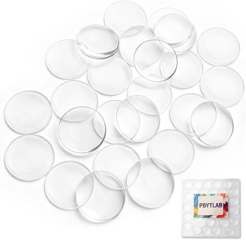 16 Pack 2 Inch/50mm Crystal Clear Glass Dome Cabochons - Round Flat Back for Jewelry Making, Craft Supplies,Cameo Pendants Photo in Saudi Arabia