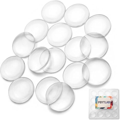 16 Pack 2 Inch/50mm Crystal Clear Glass Dome Cabochons - Round Flat Back for Jewelry Making, Craft Supplies,Cameo Pendants Photo in Saudi Arabia