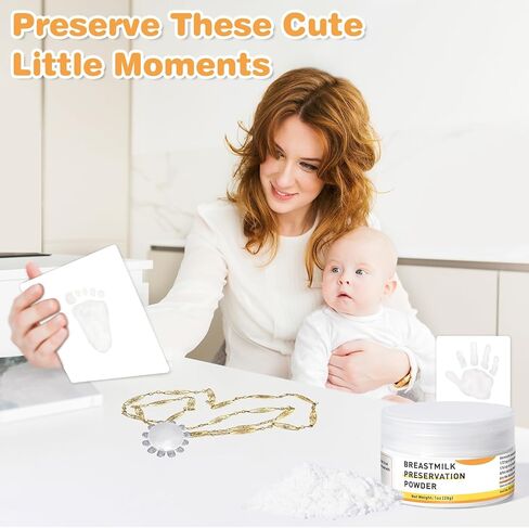 مسحوق حفظ حليب الأم لمجوهرات حليب الأم DIY، قلادة، خاتم، تذكار للرضاعة الطبيعية، هدايا الأم الجديدة للنساء الحوامل، عيد الأم، مزيج مع الراتنج أو الإيبوكسي، مسحوق فقط، 1 أونصة in Kuwait