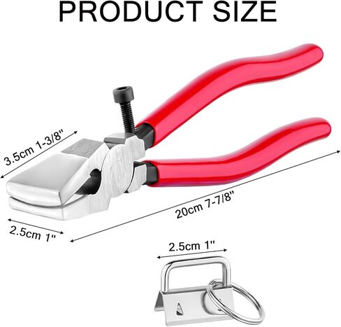 Sichgitzo 51Pcs Key Fob Hardware Set with Pliers, 1 Inch Keychain Rings for Wristlet Lanyard and Keychain Making Supplies, DIY Kit in Saudi Arabia