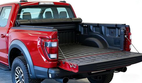 غطاء سرير شاحنة ناعم قابل للطي متوافق مع سرير 2007-2018 Chevy Silverado/GMC Sierra 1500 5.8 قدم بدون أنظمة السكك الحديدية، غطاء سرير شاحنة أسود in Kuwait