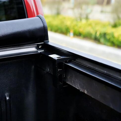 غطاء سرير شاحنة ناعم قابل للطي متوافق مع سرير 2007-2018 Chevy Silverado/GMC Sierra 1500 5.8 قدم بدون أنظمة السكك الحديدية، غطاء سرير شاحنة أسود in Kuwait