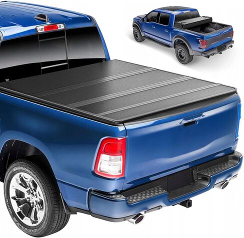 غطاء تونيو لسرير الشاحنة رباعي الطي بطول 5.5 قدم لسيارة Ford F-150 2015-2025، Fleetside 5.5 قدم 67.1 بوصة، وليس من أجل Flareside/Stepside. in Kuwait