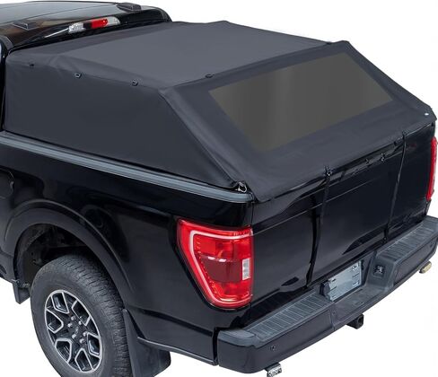 غطاء علوي ناعم لسرير الشاحنة من JOYTUTUS متوافق مع F150 2015-2026 مع سرير 5.5 قدم، غطاء شاحنة التخييم القابل للطي in Kuwait