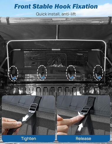 غطاء علوي ناعم لسرير الشاحنة من JOYTUTUS متوافق مع F150 2015-2026 مع سرير 5.5 قدم، غطاء شاحنة التخييم القابل للطي in Kuwait