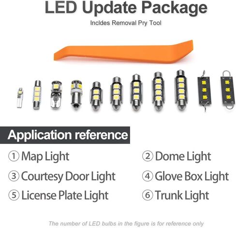 9 قطعة هايلاندر الداخلية LED لمبات الإضاءة عدة لتويوتا هايلاندر 2001 2002 2003 2004 2005 2006 2007 LED خريطة قبة جذع أضواء سوبر مشرق الأبيض الداخلية مصابيح كهربائية + تثبيت أداة in Kuwait