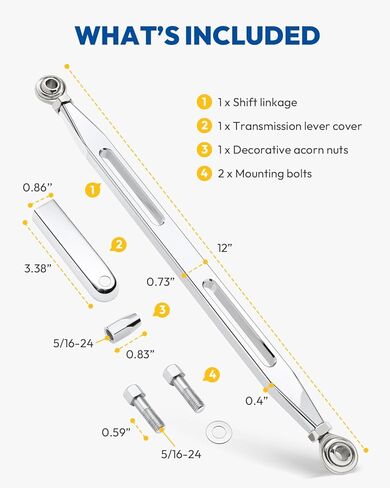 Shift Linkage Gear Style 04 Fit for Harley Davidson Softail Trike Road King Electra Street Glide 1986-2026 Chrome in Saudi Arabia