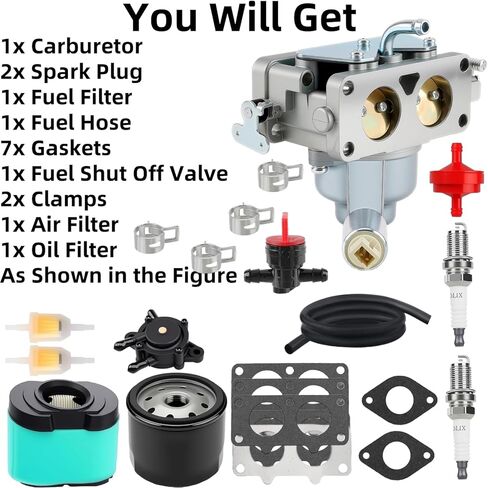 796227 Carburetor Compatible with Briggs and Stratton V-Twin 796997 44M777 44P777 40R877 796258 445677 407777 40N877 445877 44L777 44R677 20HP 21HP 23HP 24HP 25HP Engine Lawn Mower Tractor Carb in Kuwait