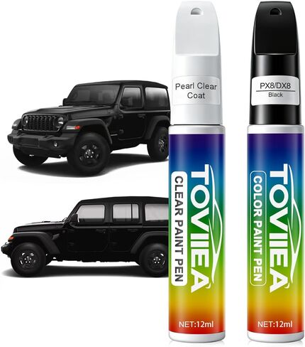 Black(PX8/DX8) Touch Up Paint Compatible with JEEP,2-In-1 Car Scratch Remover Pen,Car Paint Scratch Repair Kit for Scratches,Chips & Nicks,2-PCS SET in Saudi Arabia