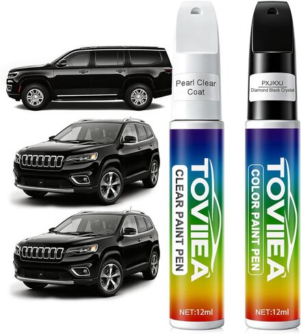 Black(PX8/DX8) Touch Up Paint Compatible with JEEP,2-In-1 Car Scratch Remover Pen,Car Paint Scratch Repair Kit for Scratches,Chips & Nicks,2-PCS SET in Saudi Arabia