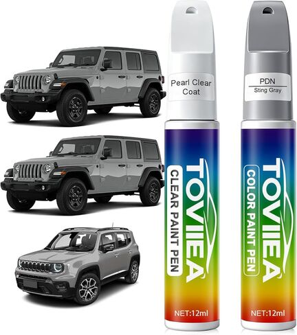 Black(PX8/DX8) Touch Up Paint Compatible with JEEP,2-In-1 Car Scratch Remover Pen,Car Paint Scratch Repair Kit for Scratches,Chips & Nicks,2-PCS SET in Saudi Arabia