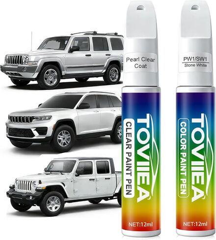 Black(PX8/DX8) Touch Up Paint Compatible with JEEP,2-In-1 Car Scratch Remover Pen,Car Paint Scratch Repair Kit for Scratches,Chips & Nicks,2-PCS SET in Saudi Arabia