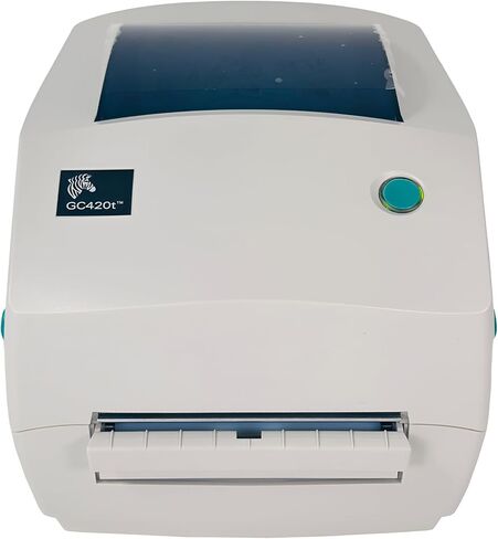 موزع طابعة ملصقات سطح المكتب للنقل الحراري Zebra GC420T USB جاهز للطباعة، مع حزمة محول تيار متردد، وكابل USB ولفة من الملصقات الحرارية in Kuwait