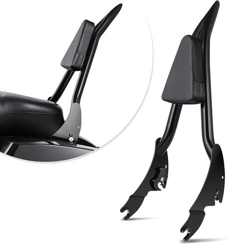 Amazicha Backrest Sissy Bar, Integrated Passenger Sissy Bar, Quick Release Detachable Backrest Fit for Harley Davidson Touring Road King Road Glide Street Glide Electra Glide 2009-2024, Black (28inch) in Kuwait