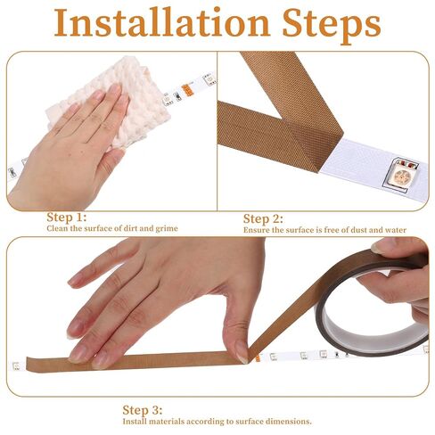 Light Dimming Tape, 2 Pcs LED Light Strip Tape, 0.59 in x 32.8 ft LED Diffuser Tapes Masking Tapes Soften Lighting Blocking Sticker (Brown) in Kuwait