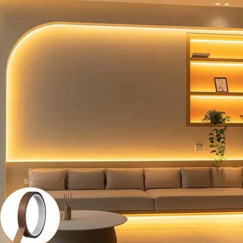 Light Dimming Tape, 2 Pcs LED Light Strip Tape, 0.59 in x 32.8 ft LED Diffuser Tapes Masking Tapes Soften Lighting Blocking Sticker (Brown) in Kuwait